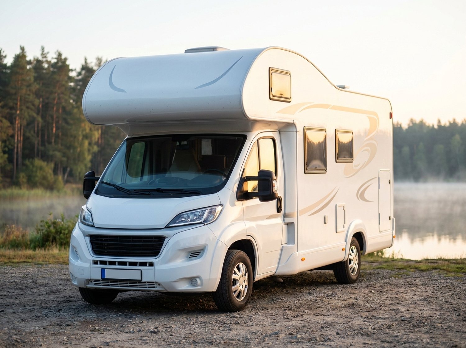 Vergleichbarer Alkoven-Camper in Weiß, Diesel & Automatik